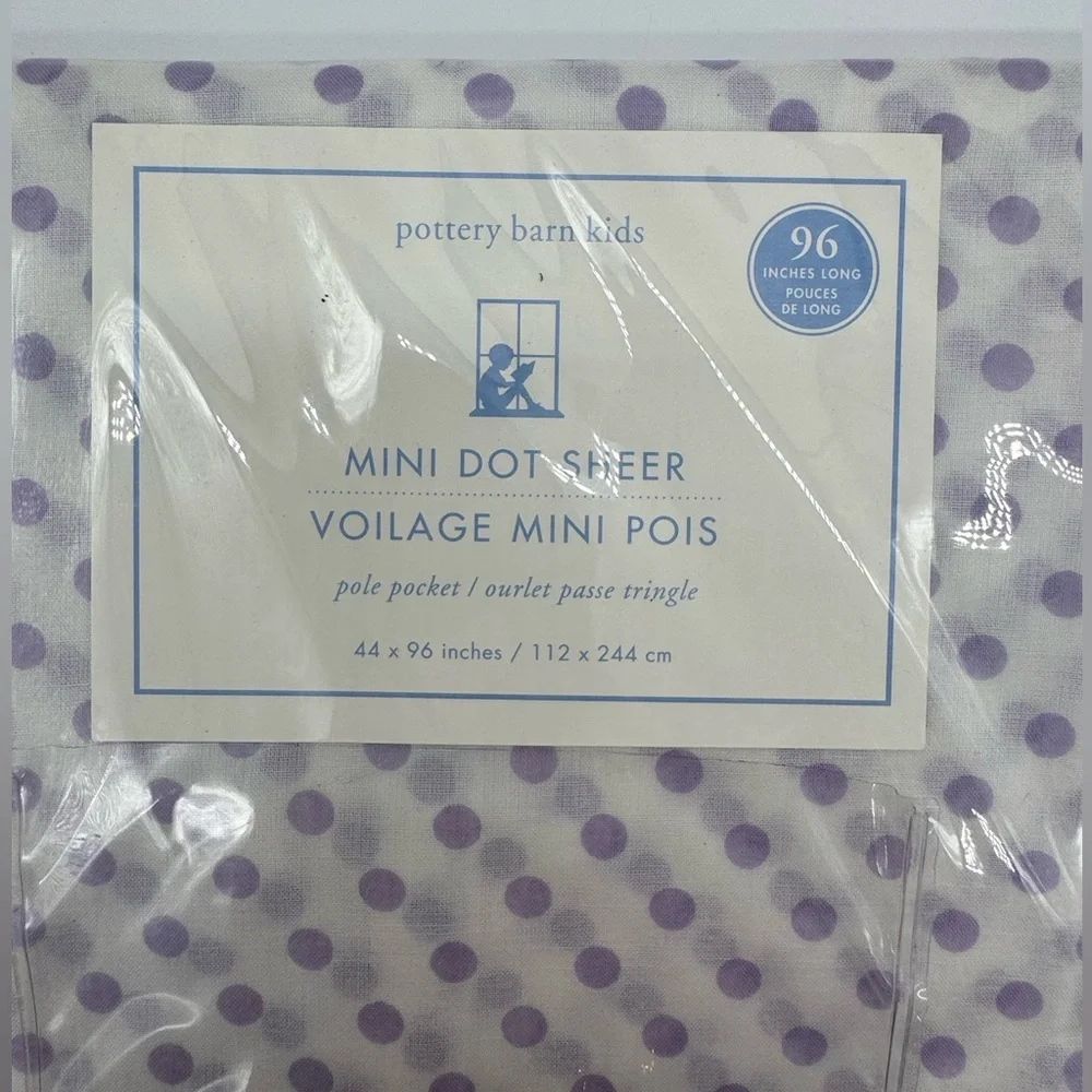 NWT Pottery Barn Kids Mini Dot Sheer Curtains